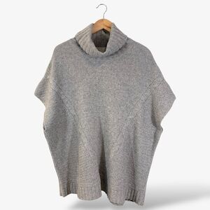 Kinross Cashmere Luxe Popover Funnel Neck Sweater Vest Size 2 Wool Blend Cozy